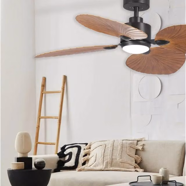 LÚZETE - VENTILATORE DA SOFFITTO LED 18W REGOLABILE 4 PALE MOTORE DC LAGOS