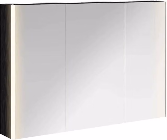 Mobiletto per specchio da Bagno | Armadio da bagno Rovere Nero
