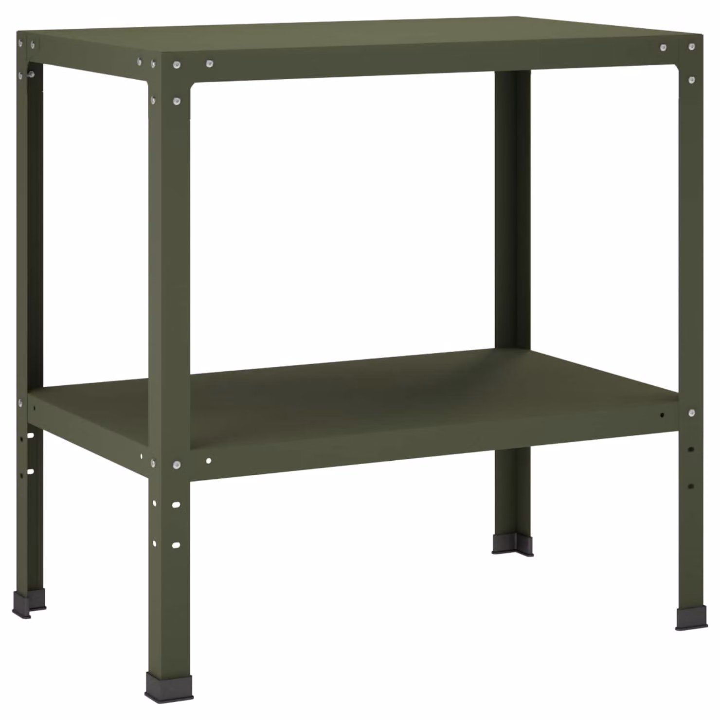 Tavolo da semina, dimensioni 80 x 50 x 80 cm, acciaio verniciato a polvere, colore verde oliva