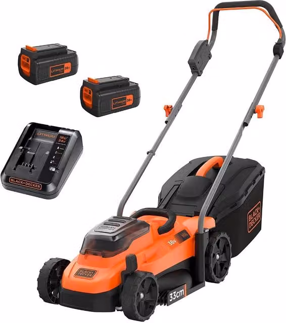 Rasaerba a batteria senza filo Black&Decker BCMW3318L2-QW doppia batteria da 18V