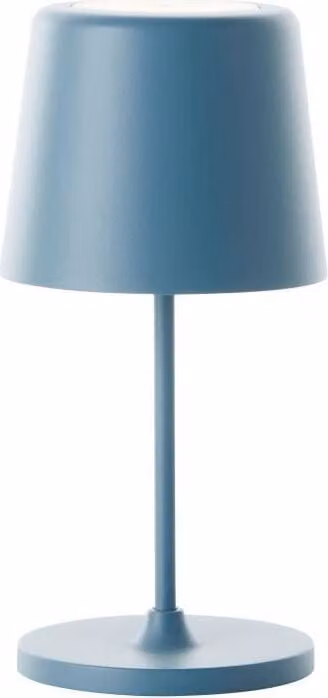 Lampada da tavolo a LED KAAMI, blu nordico, 2 W, IP44, metallo/plastica, ricaricabile tramite USB