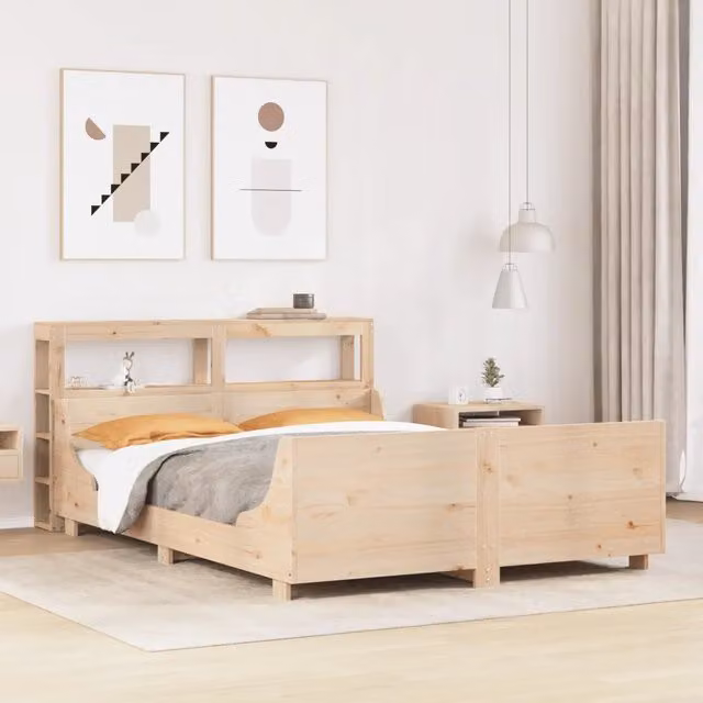 Letto senza Materasso 140x200 cm in Legno Massello di Pino 3306459