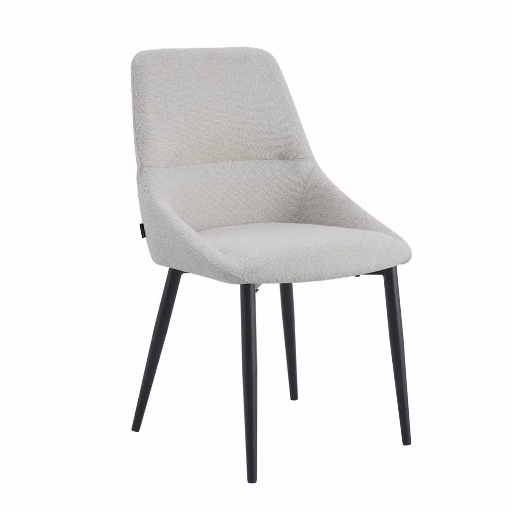 Sedia da pranzo Adney Lúzete in tessuto grigio con gambe nere – 2