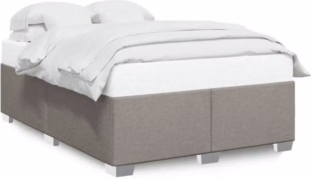 Letto matrimoniale | Letto per adulti | Giroletto senza Materasso Tortora 140x200 cm in Tessuto