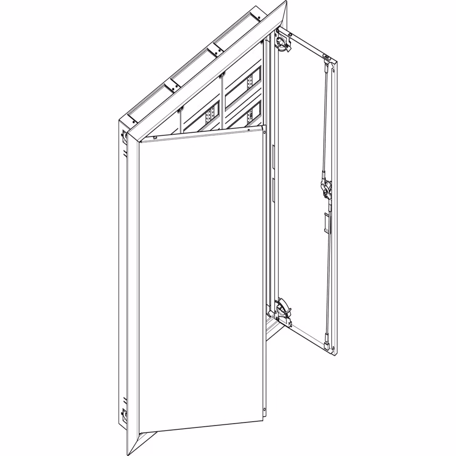 Distributore di campo ABN da incasso/HW, profondità 110 mm, 252TE, 3 moduli a 7 file per REG, con sportello pieno UK37