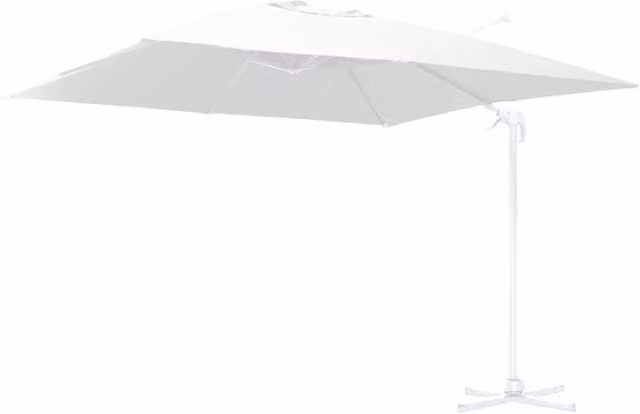 Ombrellone laterale IPERBRIKO in alluminio bianco 4x4 m