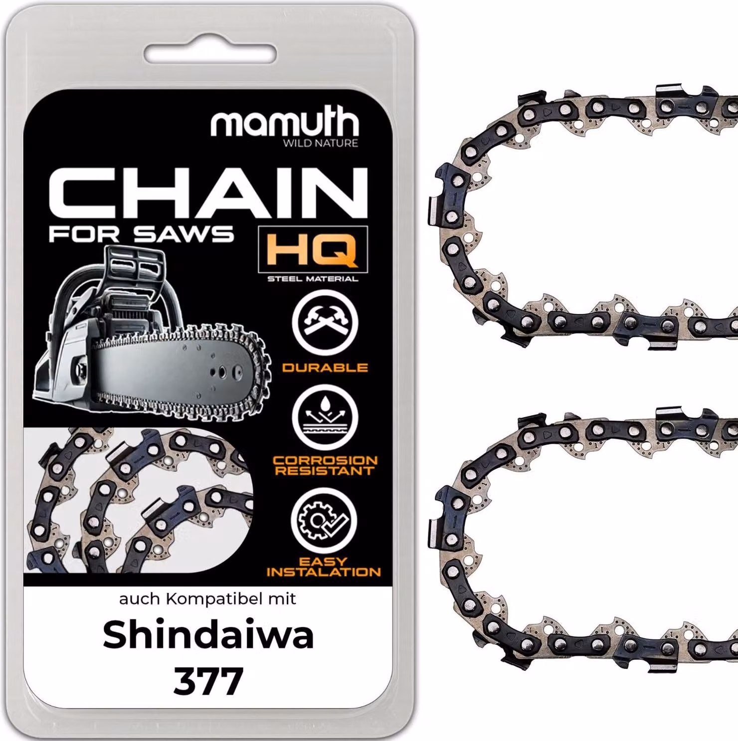 2 catene per motosega 40 cm 1,5 mm 0,325" 66 TG per Shindaiwa 377