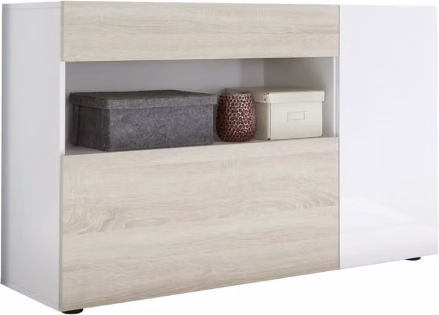Buffet OXFORD bianco/rovere