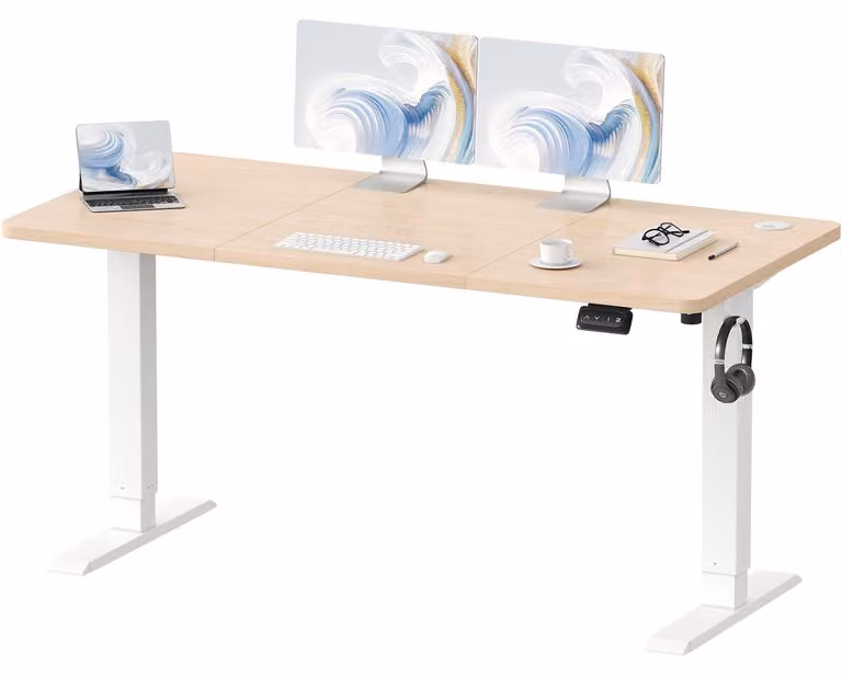 Scrivania ergonomica con possibilità di seduta e lavoro in piedi - Scrivania regolabile - Scrivania per lavorare in piedi - Scrivania per l'ufficio domestico - Scrivania per computer