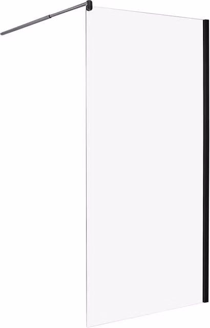 Schermo doccia fisso Beliani in vetro temperato trasparente, design moderno, L: 100 cm, H: 190 cm