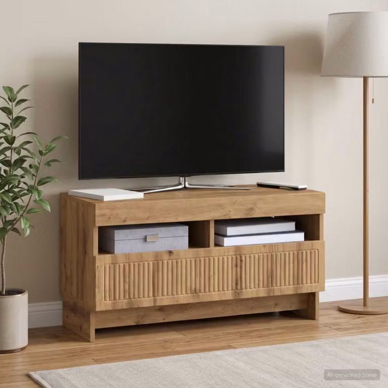 Mobile TV LED vidaXL ALKMAAR in Rovere Artigianale, L 81 x P 35 x H 43 cm
