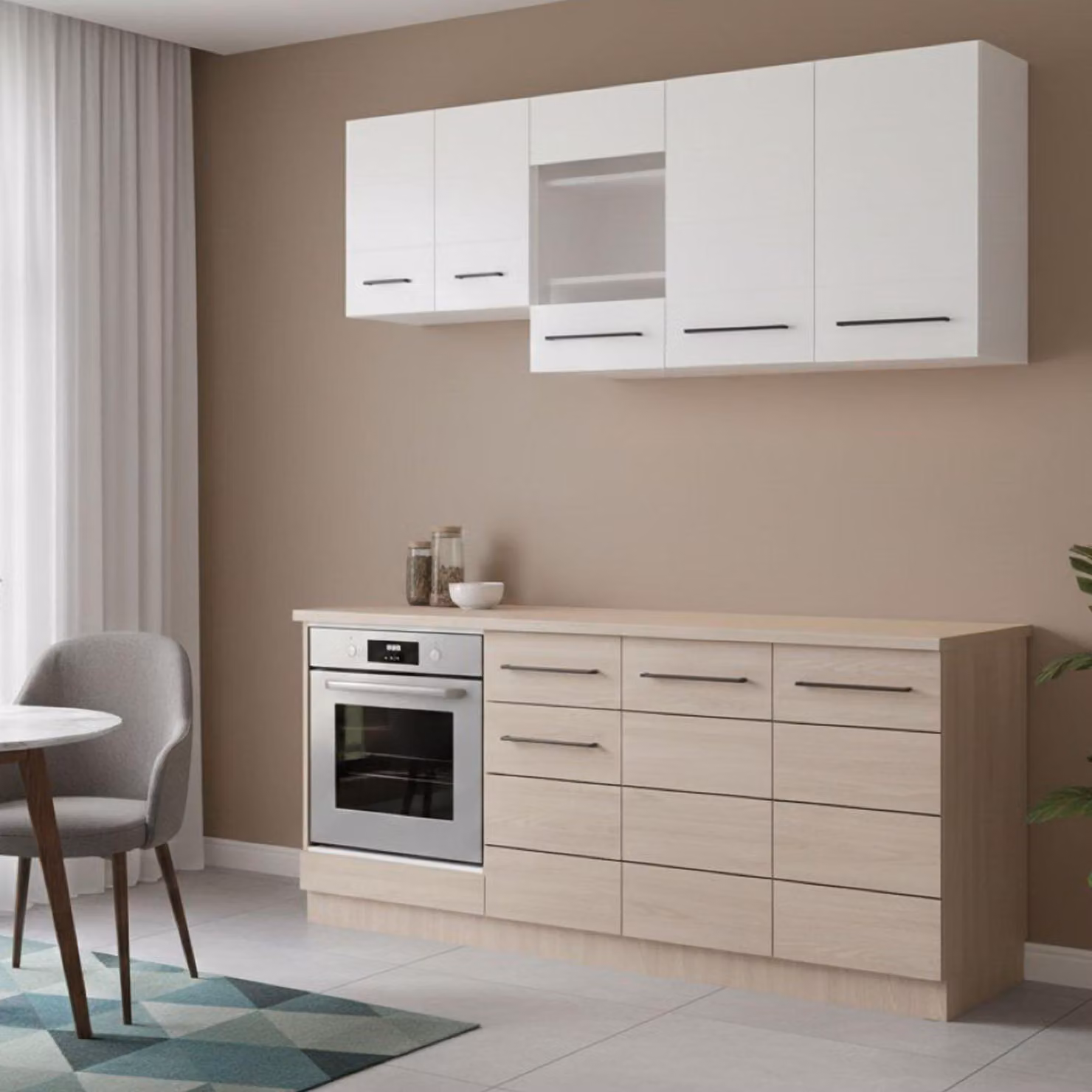 Colombo - Cucina, Bianco, un Cassetto, Elettrodomestici non inclusi