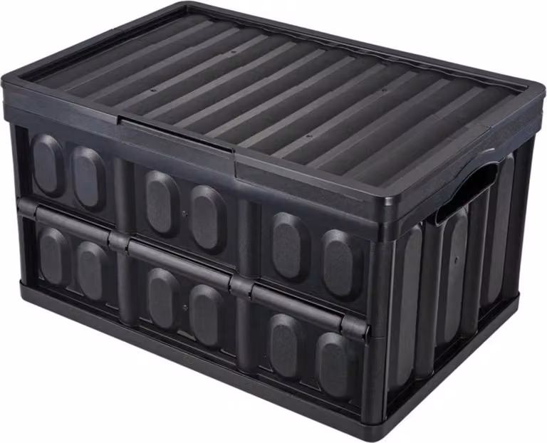 Opbergbox con coperchio - Set di 3 - Scatole di stoccaggio da 45L - Plastica PP - Impilabili - Pratiche per traslochi e stoccaggio