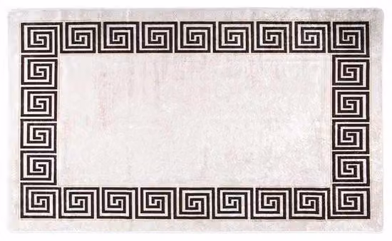Tappeto color beige chiaro a forma di bottiglia, 100% poliestere, 120x180 cm