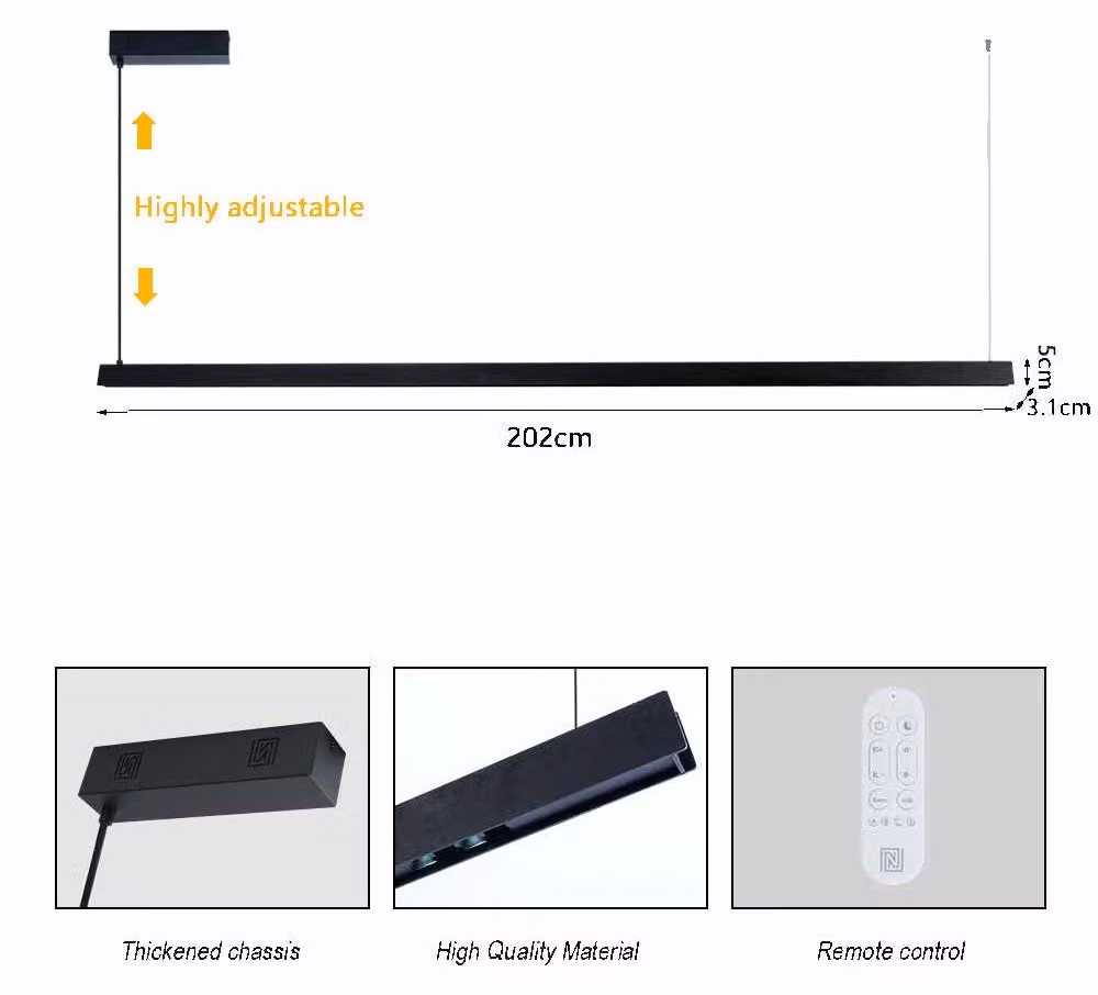 MADEIRA lineare in legno nero 202 cm Tuya WIFI