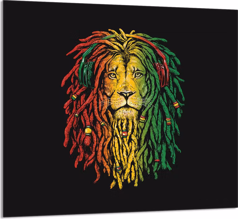 Piastrella in vetro per cucina 65x60 Lion