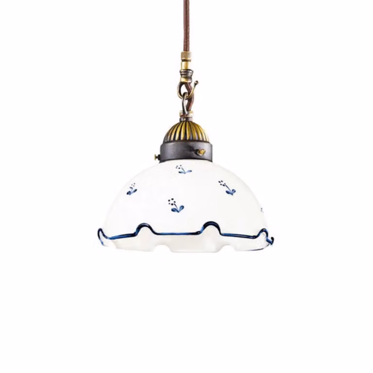 austrolux Lampada a sospensione in vetro Nonna Streublume, dimmerabile, Soggiorno / Sala da pranzo, Vetro, Campagna / Rustiche, Lampada a sospensione