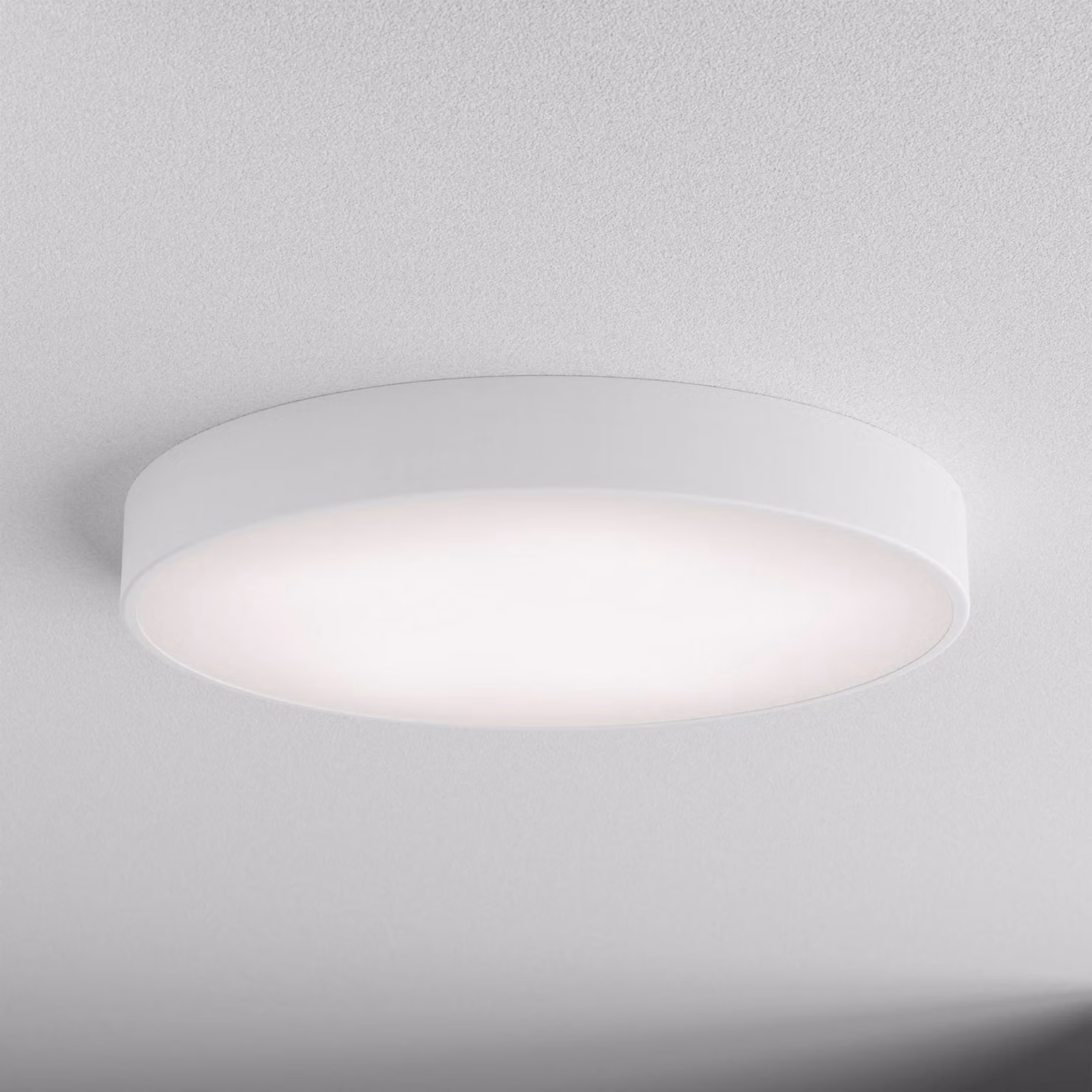 Plafoniera con sensore di movimento Cleo 600 TEMAR LIGHTING, Bianco / Opale, Soggiorno / Sala da pranzo, Metallo, Moderno, Plafoniera