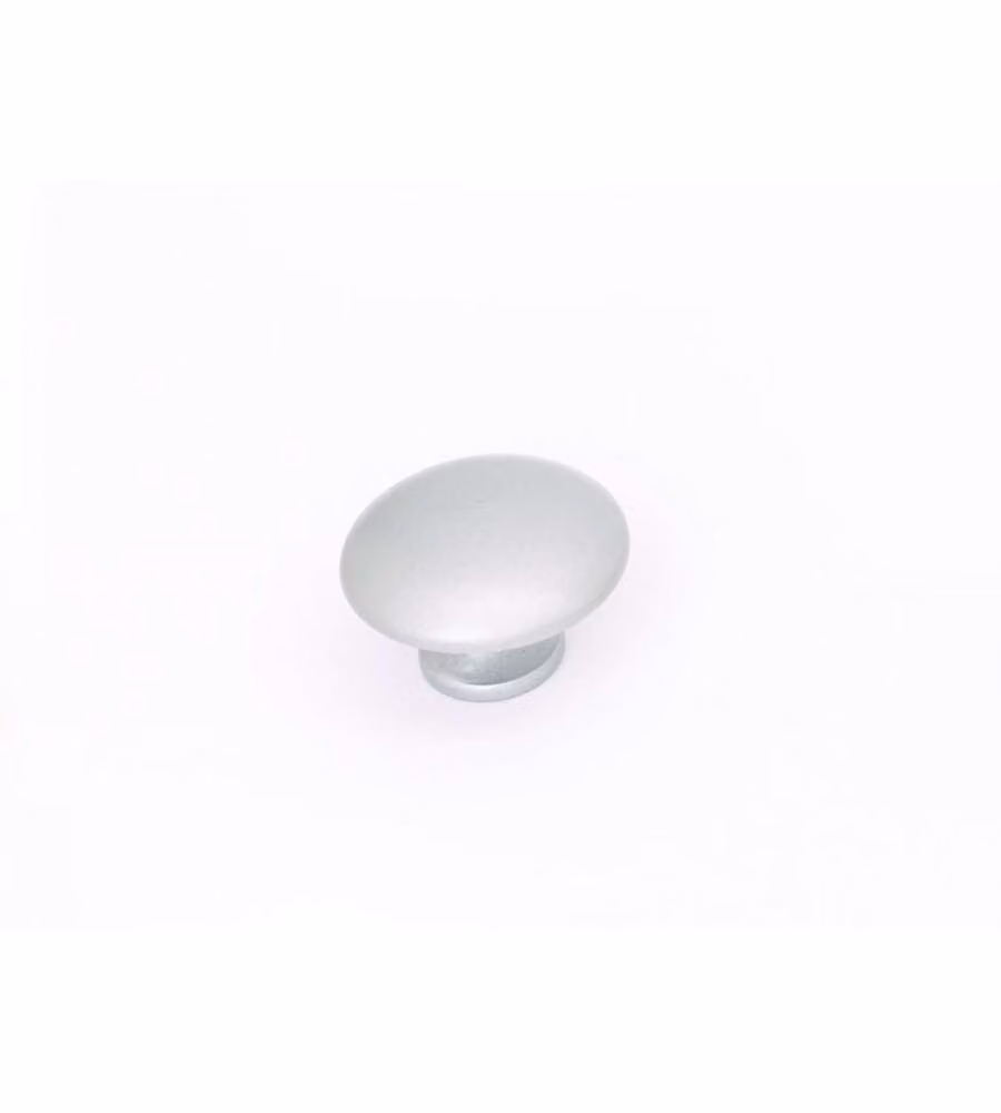 Pomolo liscio in metallo grigio diametro 25 mm