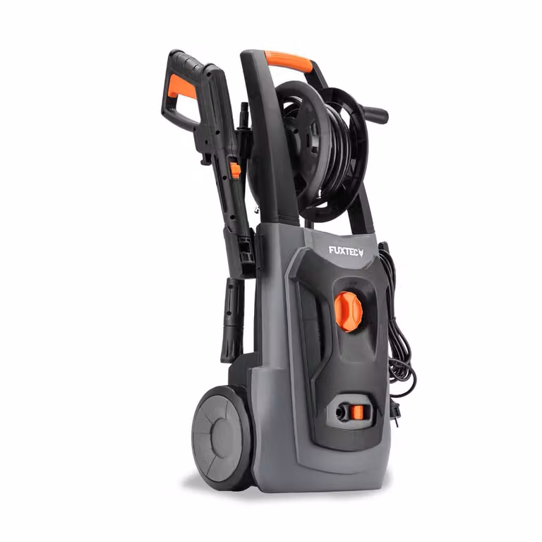 FUXTEC Idropulitrice Elettrica ad Alta Pressione FX-HDR1800, 1800W, 130 Bar, con Tubo da 6m, Serbatoio Detergente e Ugello Regolabile, Potente per Casa e Giardino