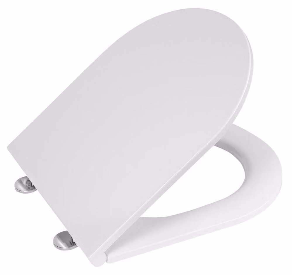 Isvea, sistema per WC con sedile, modello SLIM, chiusura ammortizzata, sistema di rimozione facilitata, colore bianco
