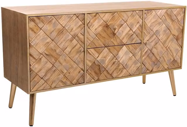 Mobile base in legno marrone 118x41x65h
