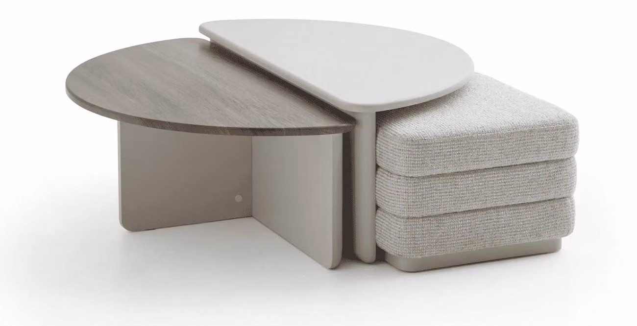 Tavolino beige, poggiapiedi, tavolino da salotto, tavolino da divano, mobili per il soggiorno