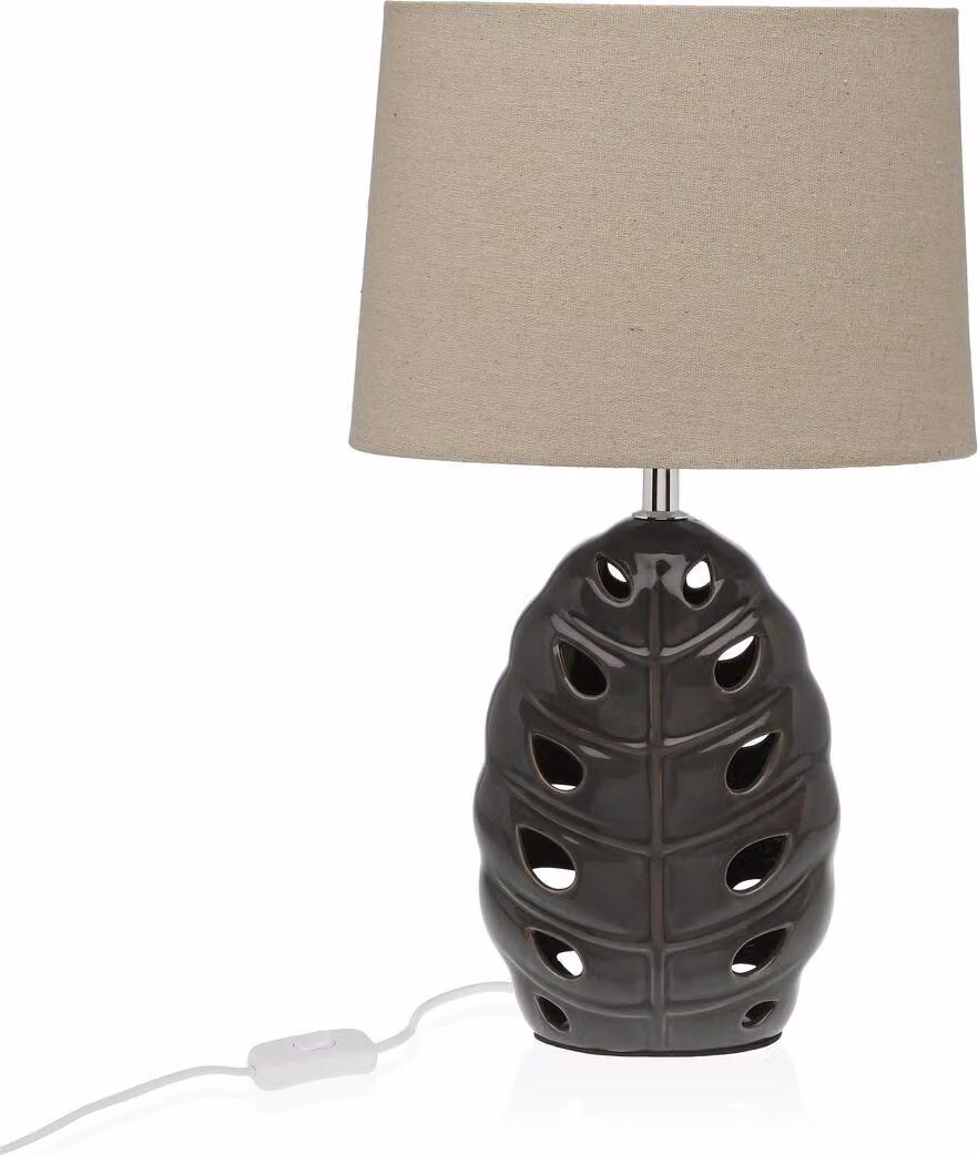 Lampada da tavolo versaversa in Vetroceramica argentata 13 x 33 x 25 cm