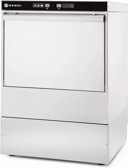Lavastoviglie Hendi con controllo elettronico in acciaio inox e plastica, colore argento, L/P/H: 50 x 50 x 64,5 cm