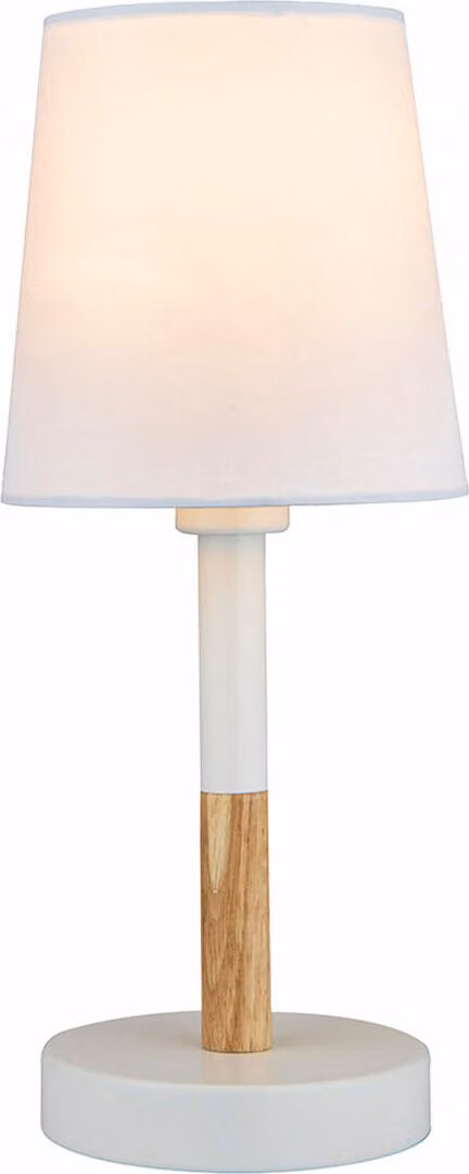 Lampada da tavolo EDM 32016 Bianco Legno Acciaio 40 W 220-240 V Ø 13 x 32 cm