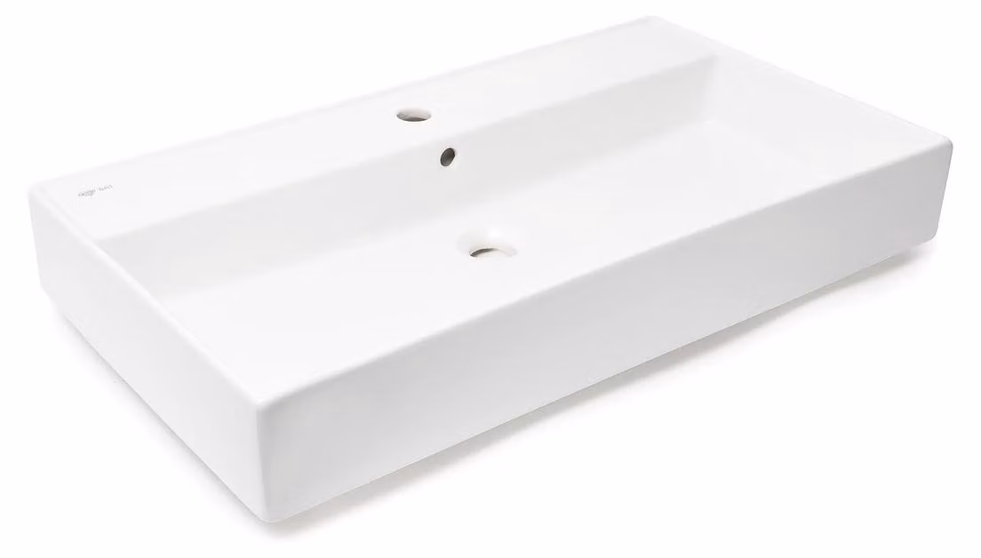 Lavabo SAT EDGY 80 cm quadrato, bianco