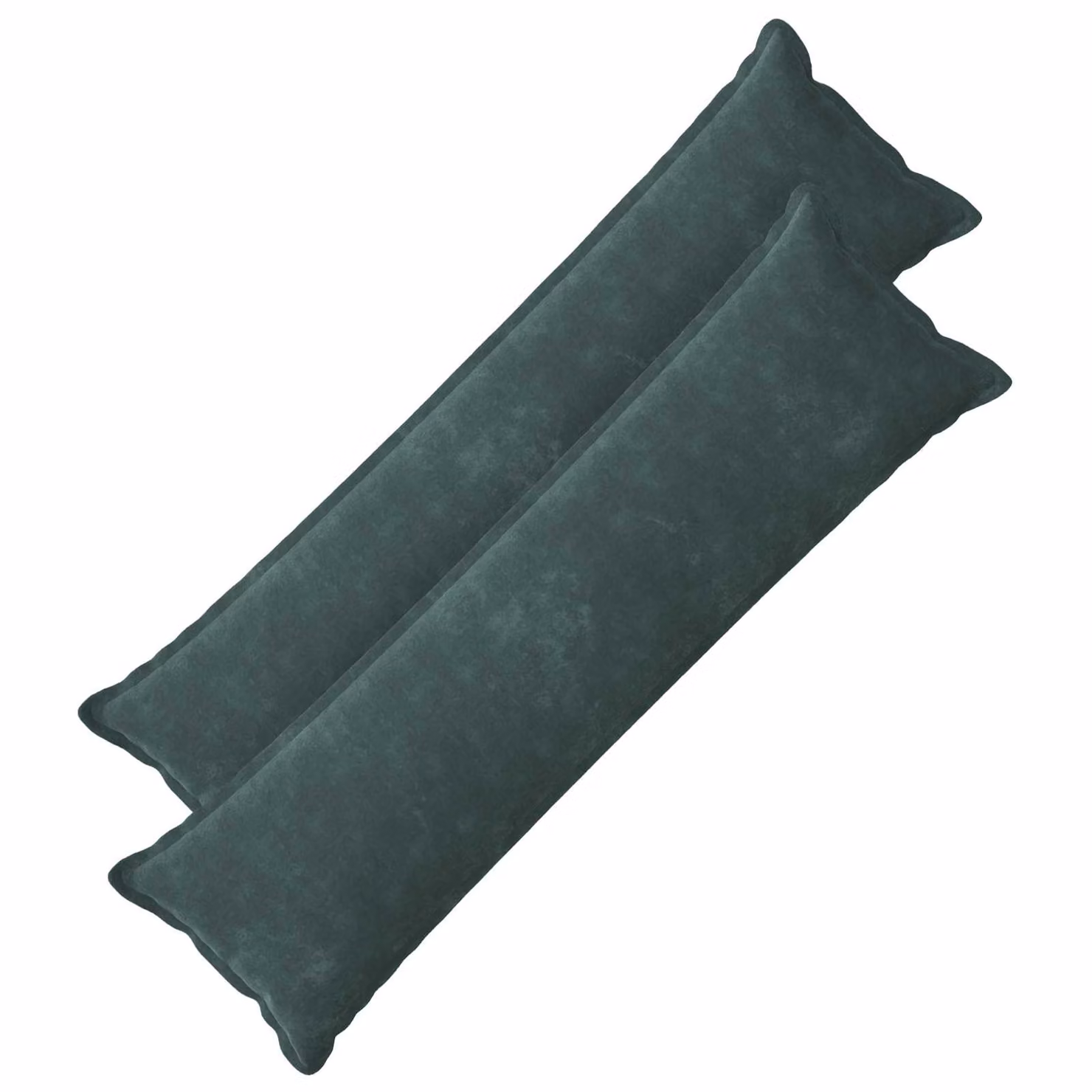 Set di 2 federe vidaXL HOUTEN blu mare in microfibra, L 145 cm x L 40 cm