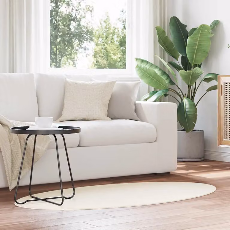 Tappeto moderno vidaXL HUARTE color beige, lavabile e antiscivolo, 80 x 150 cm, 100% poliestere
