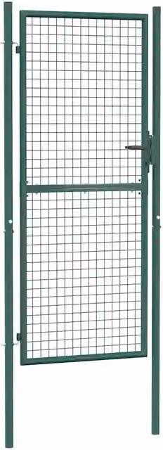 Cancello per Recinzione in Acciaio 100x200 cm Verde CFW7301292