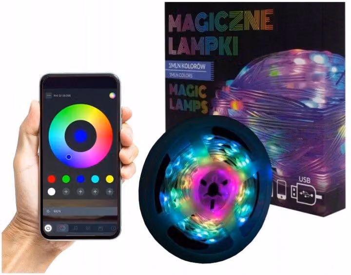 RGB-LED-STREIFENLAMPEN 1 MILIONE DI COLORI 200 LED 10 m DC5V