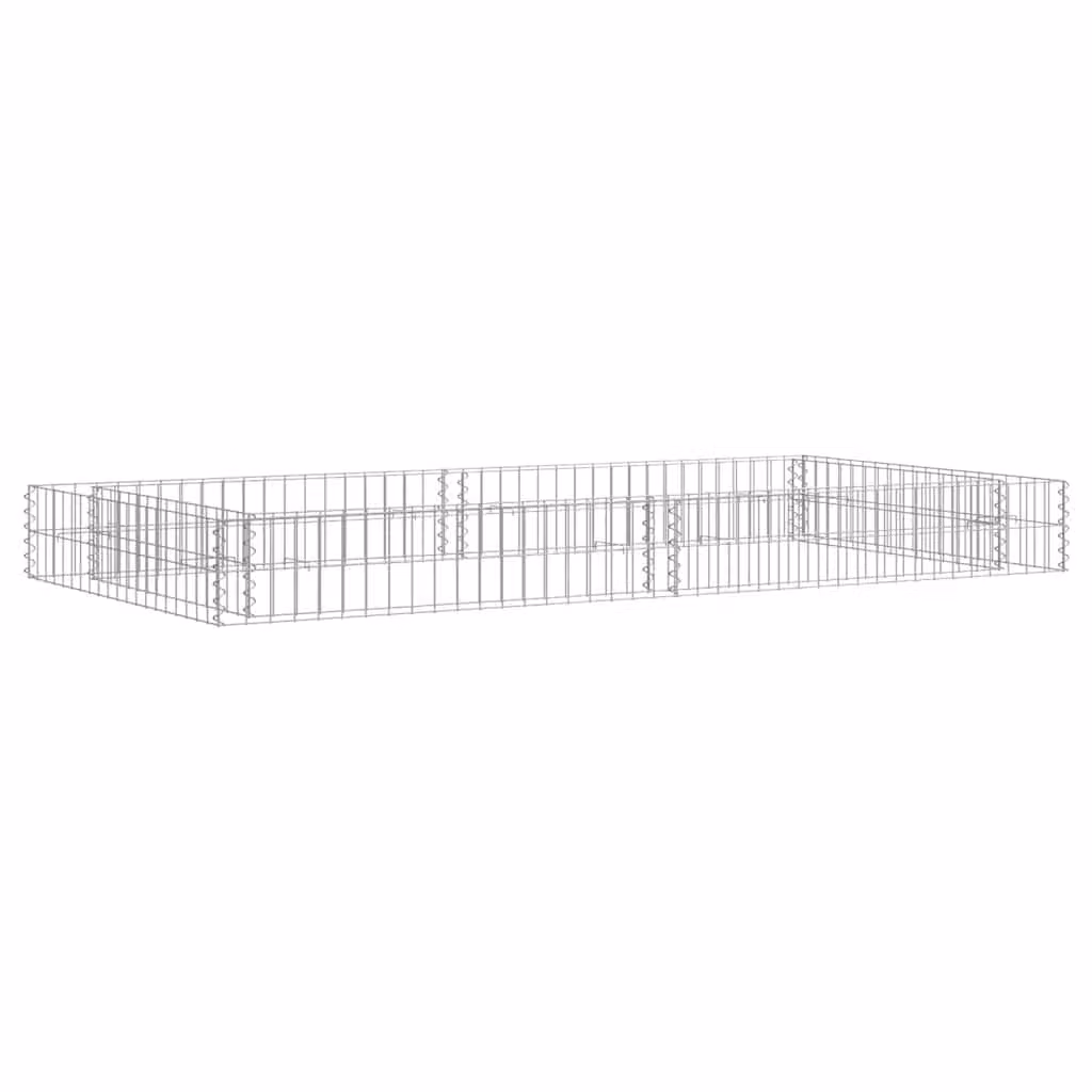 vidaXL Gabbione Letto Rialzato in Acciaio Zincato 200x100x20 cm