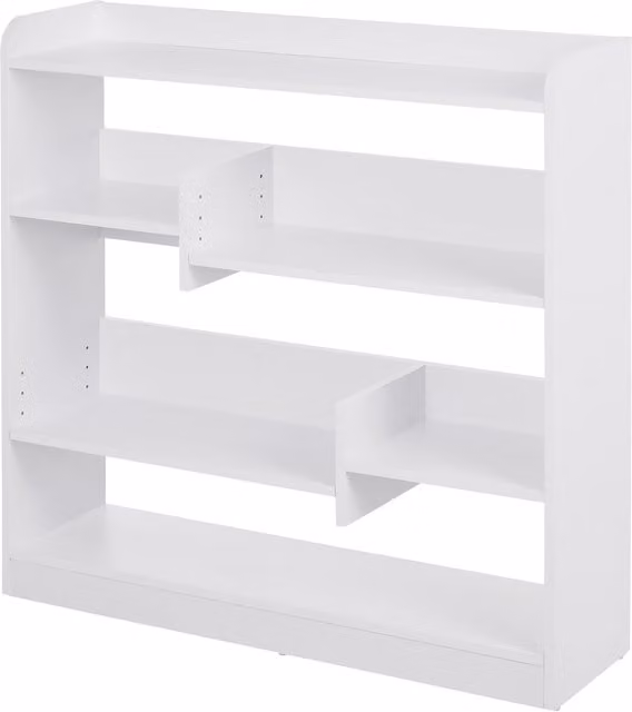 Libreria a scaffale HOMCOM bianca con 4 livelli e pannelli posteriori in MDF, L 90 x P 24 x H 91 cm