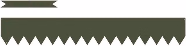 Set di 30 bordure per prato in acciaio verde DESIGN IN, L: 100 cm, H: 15 cm, P: 0,05 cm
