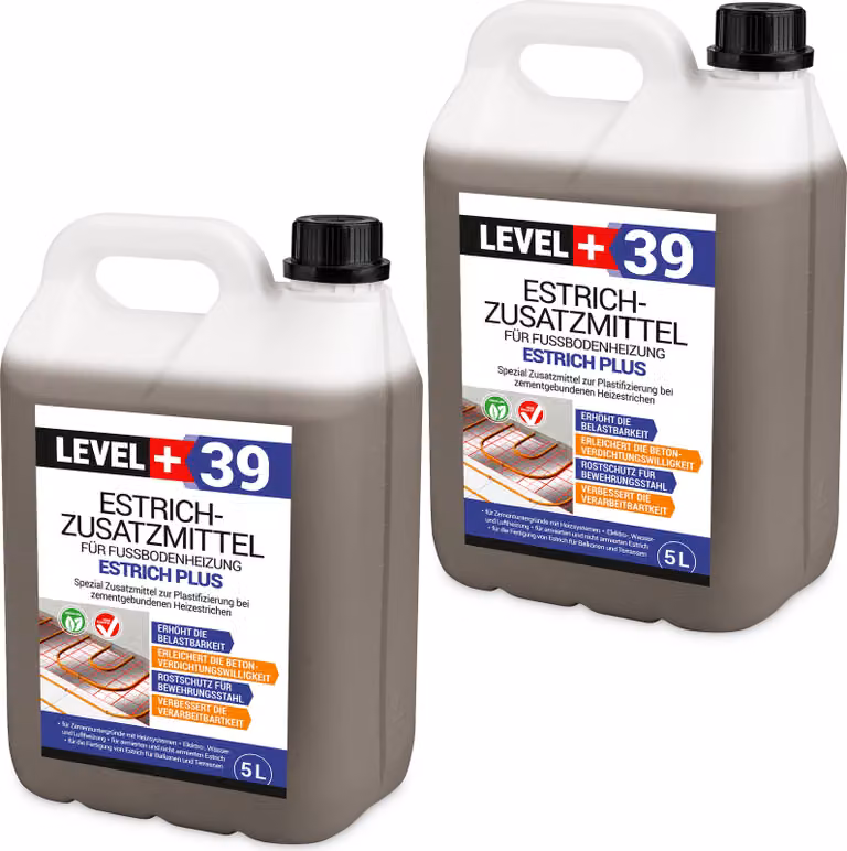 Plastificante per massetto con riscaldamento a pavimento 10L Level+39