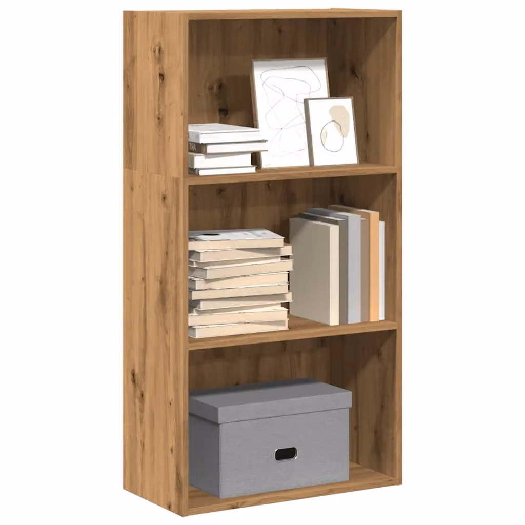 Libreria moderna vidaXL in legno marrone con pannello posteriore, L 60 cm x P 30 cm x H 114 cm