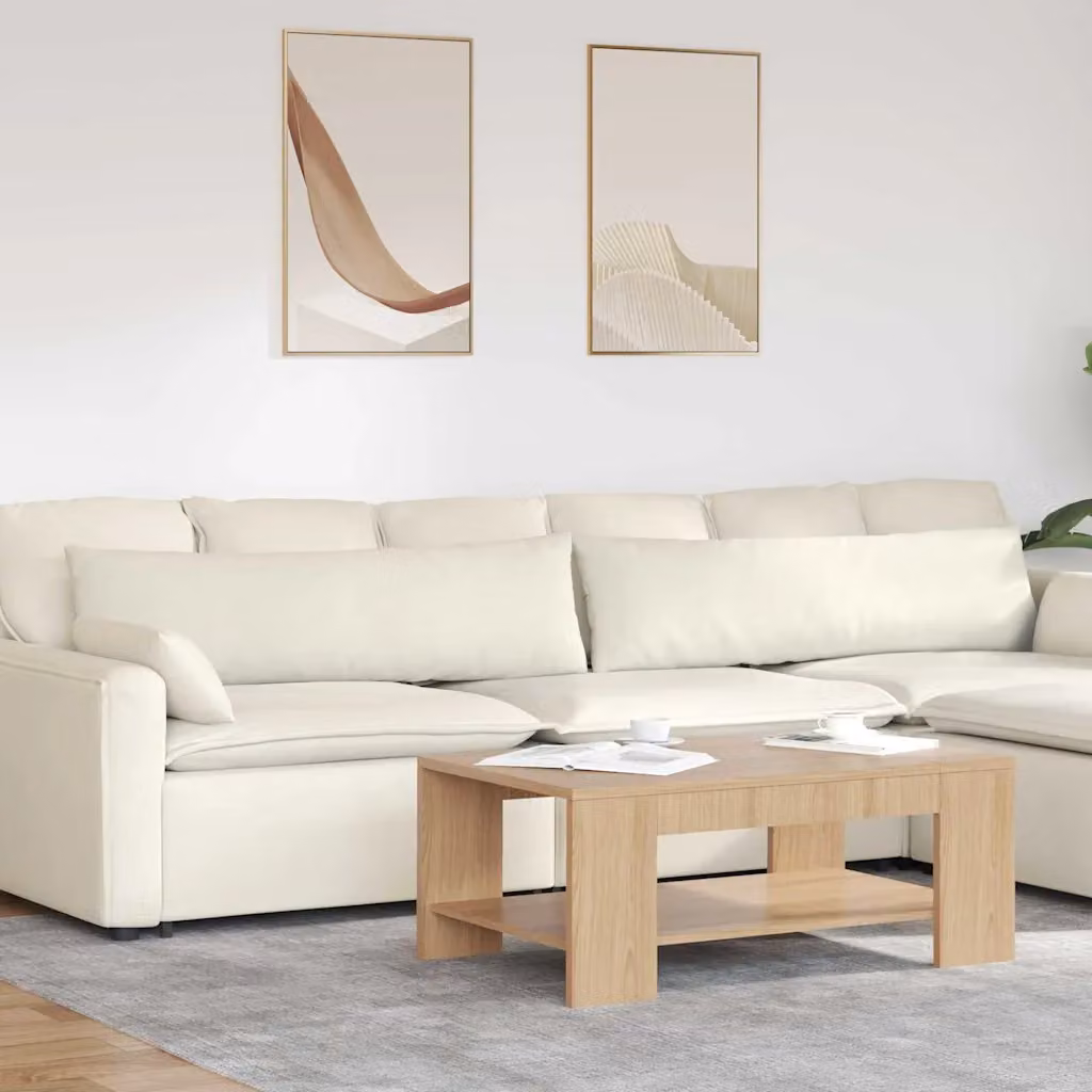 Set di 2 cuscini da divano vidaXL in tessuto a coste beige, L 145 x P 40 x H 40 cm