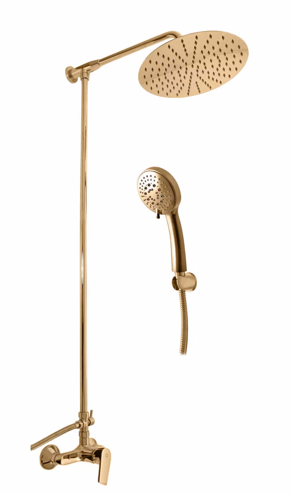 Sistema doccia con rubinetto a leva RAV Slezák COLORADO oro interasse 150 mm CO182,5/4Z