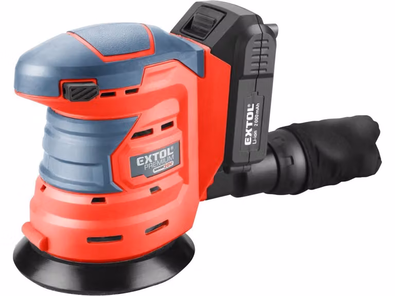 EXTOL PREMIUM 8891846 Levigatrice rotorbitale SHARE20V, 125 mm, 20 V Li-Ion, 2000 mAh