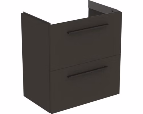 Ideal Standard i.Life S - Mobile sotto lavabo, 600x375x630 mm, 2 cassetti, angolare grigio opaco T5293NV