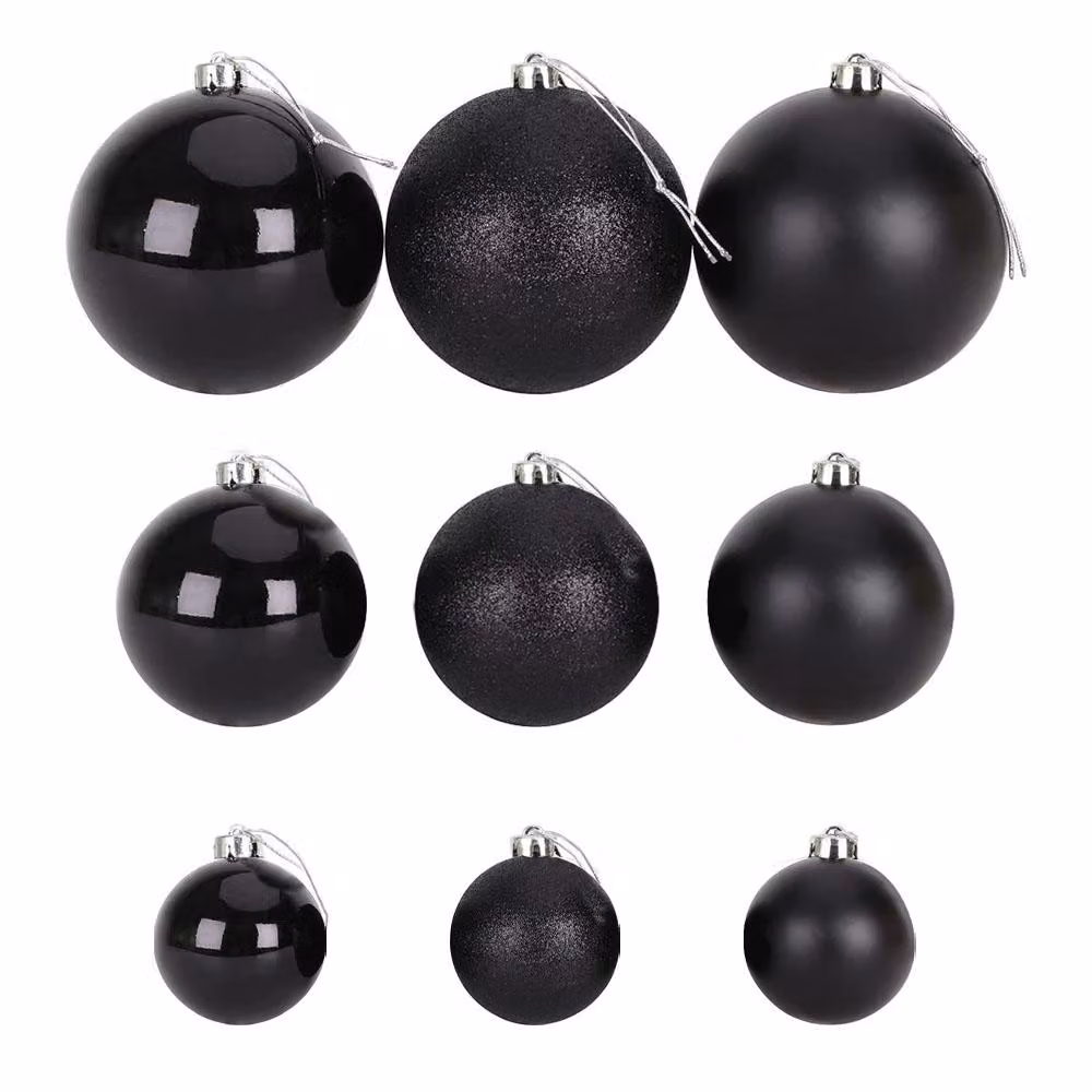 Set di Addobbi per Albero di Natale da 112 Pezzi, Nero