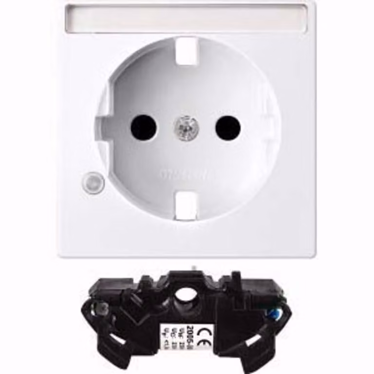 Set di espansione con protezione da sovratensione per prese SCHUKO, bianco lucido, sistema M