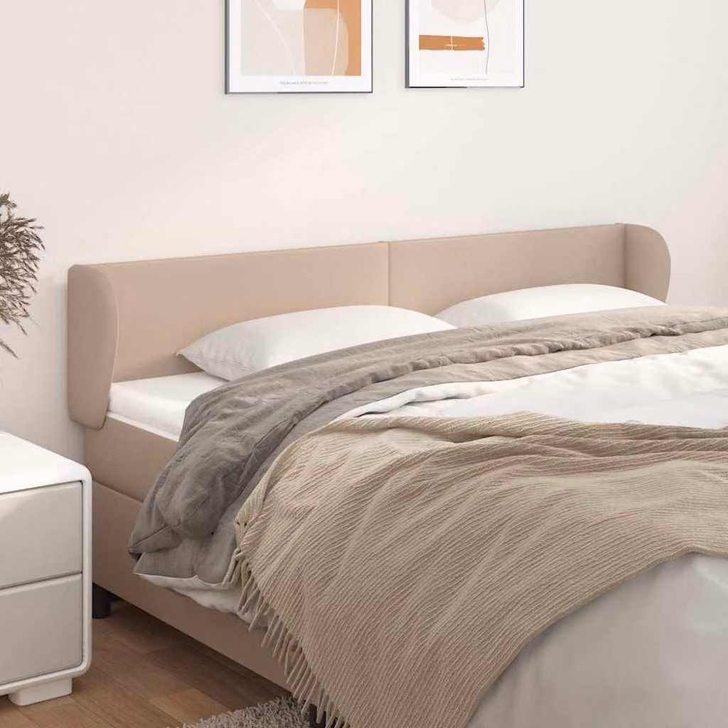 Testiera ad orecchio vidaXL in similpelle color cappuccino, L: 183 cm, P: 23 cm, H: 78-88 cm