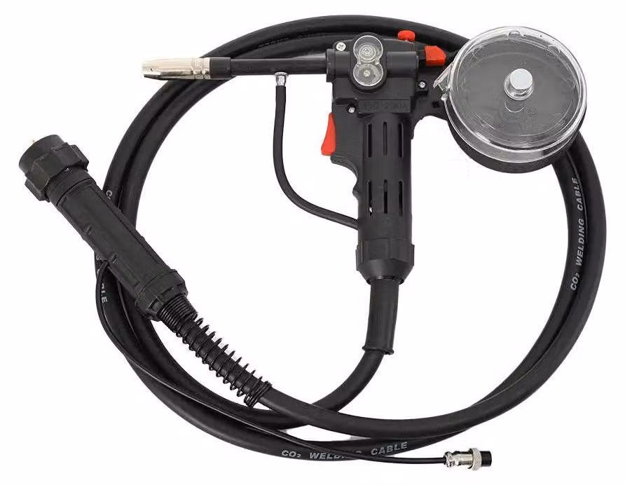 Pistola a bobina MIG - Torcia di saldatura MIG/MAG - Alimentatore filo con motore a corrente continua - Lunghezza cavo 3 m - Spina UE - Per saldatrici professionali