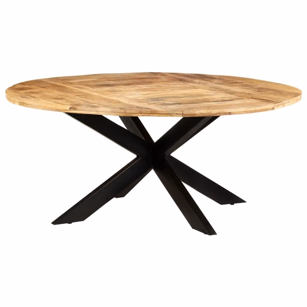 Maison Exclusive - Tavolo da pranzo rotondo, diametro 175 cm, altezza 75 cm, in legno di mango grezzo