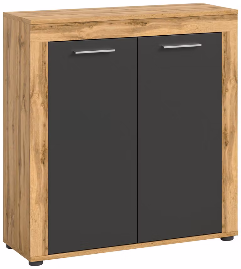Credenza Jam 2 ante, grigio, decoro rovere.